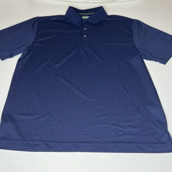 Ben Hogan Performance Polo Shirt Men L Blue Golf Polyester Stretch - Picture 2 of 9
